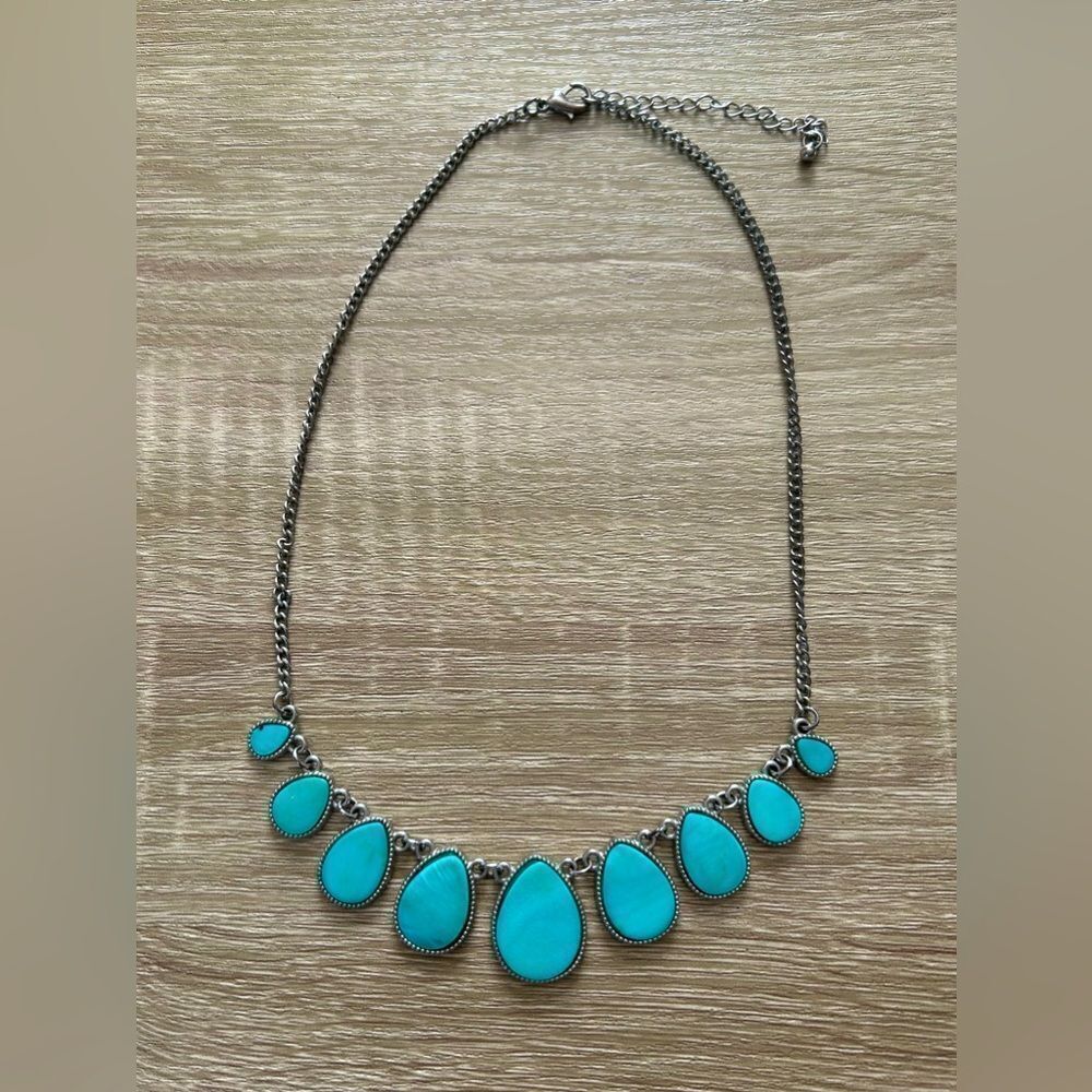 Preowned Silver  Blue Necklace